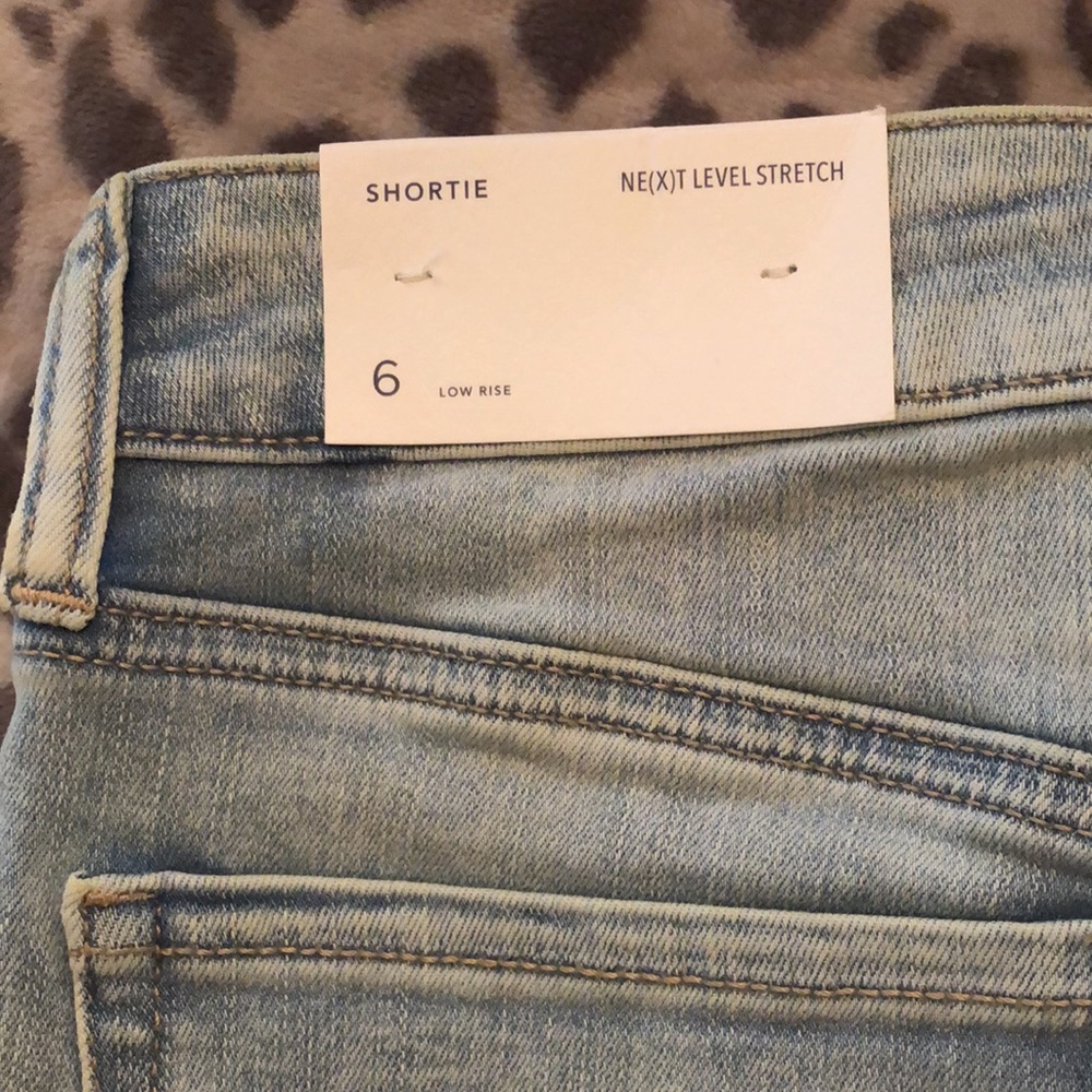 American Eagle Next Level Stretch Shortie Shorts in Blue Size 6 - Picture 13 of 17